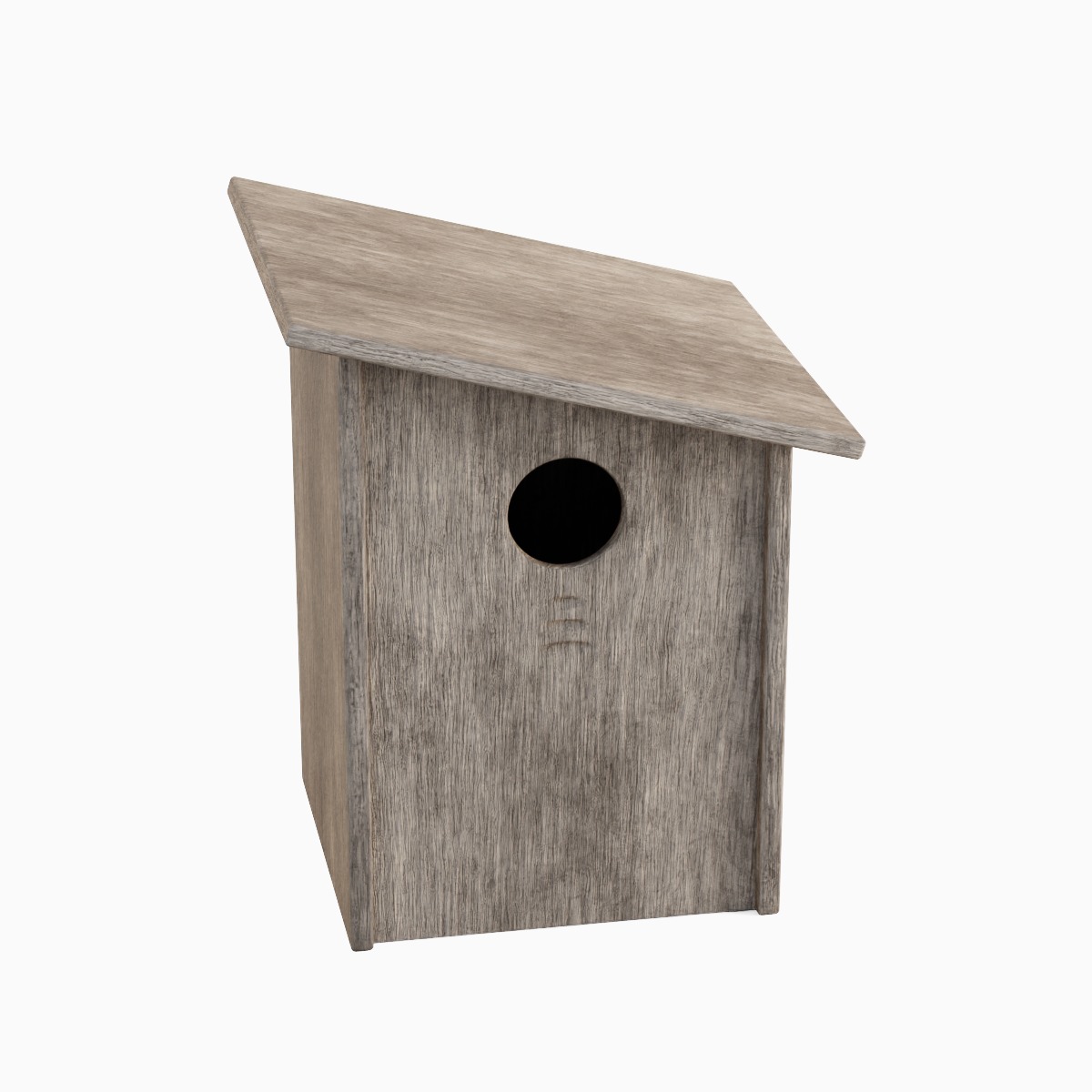 Wooden Birdhouse C 03 3D model_4
