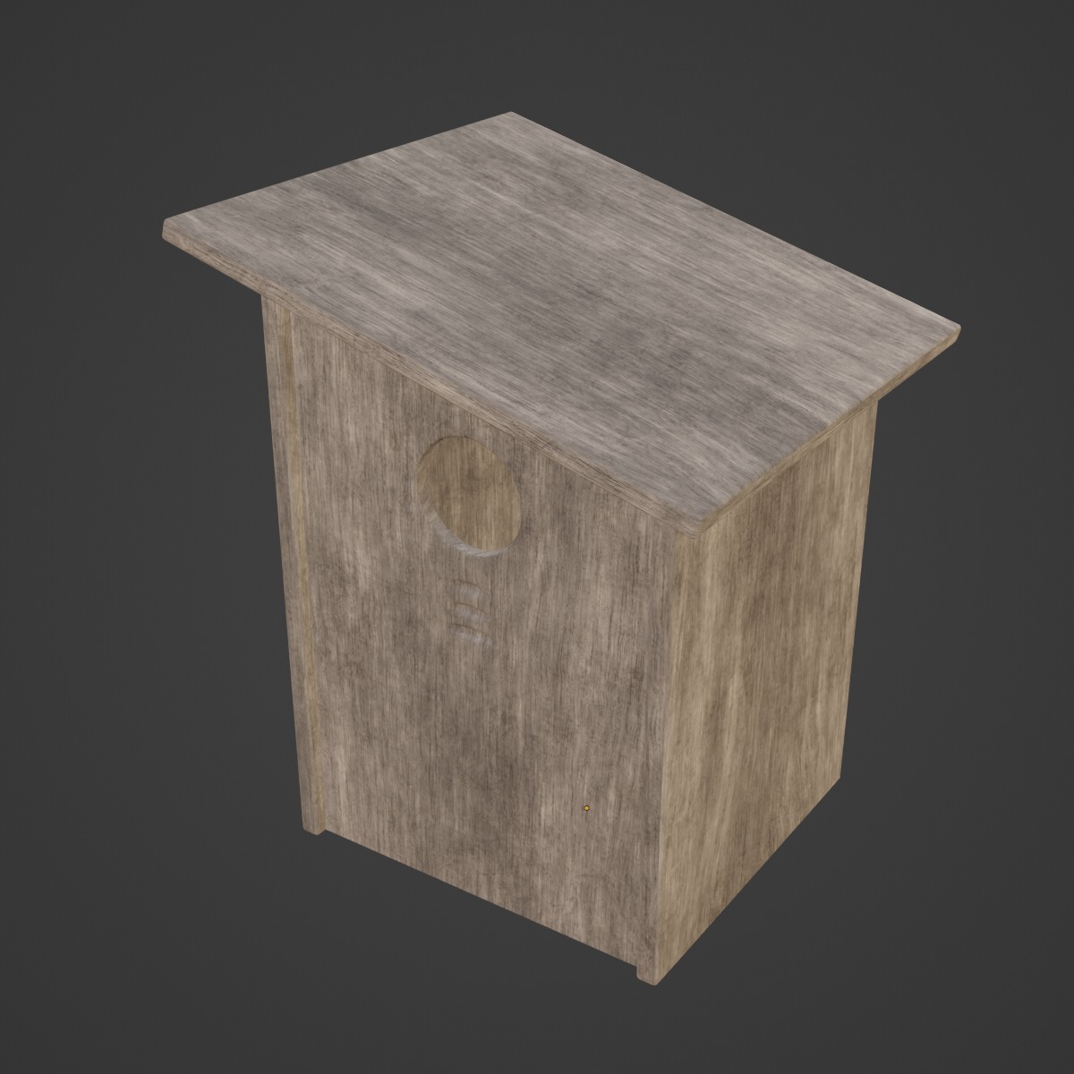 Wooden Birdhouse C 03 3D model_6