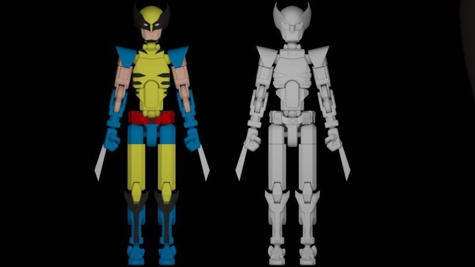 DUMMY FIGURE X-MEN WOLVERINE 3D print model_4
