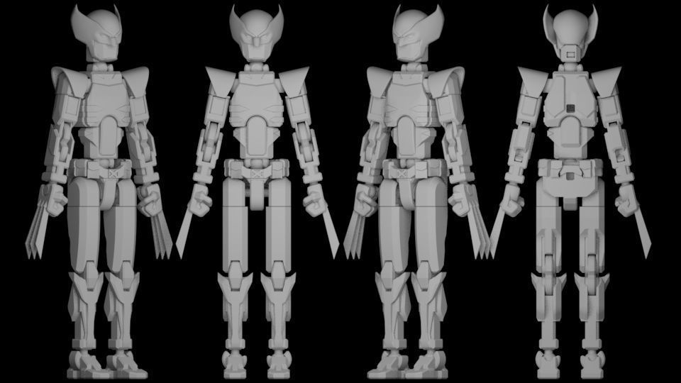 DUMMY FIGURE X-MEN WOLVERINE 3D print model_2