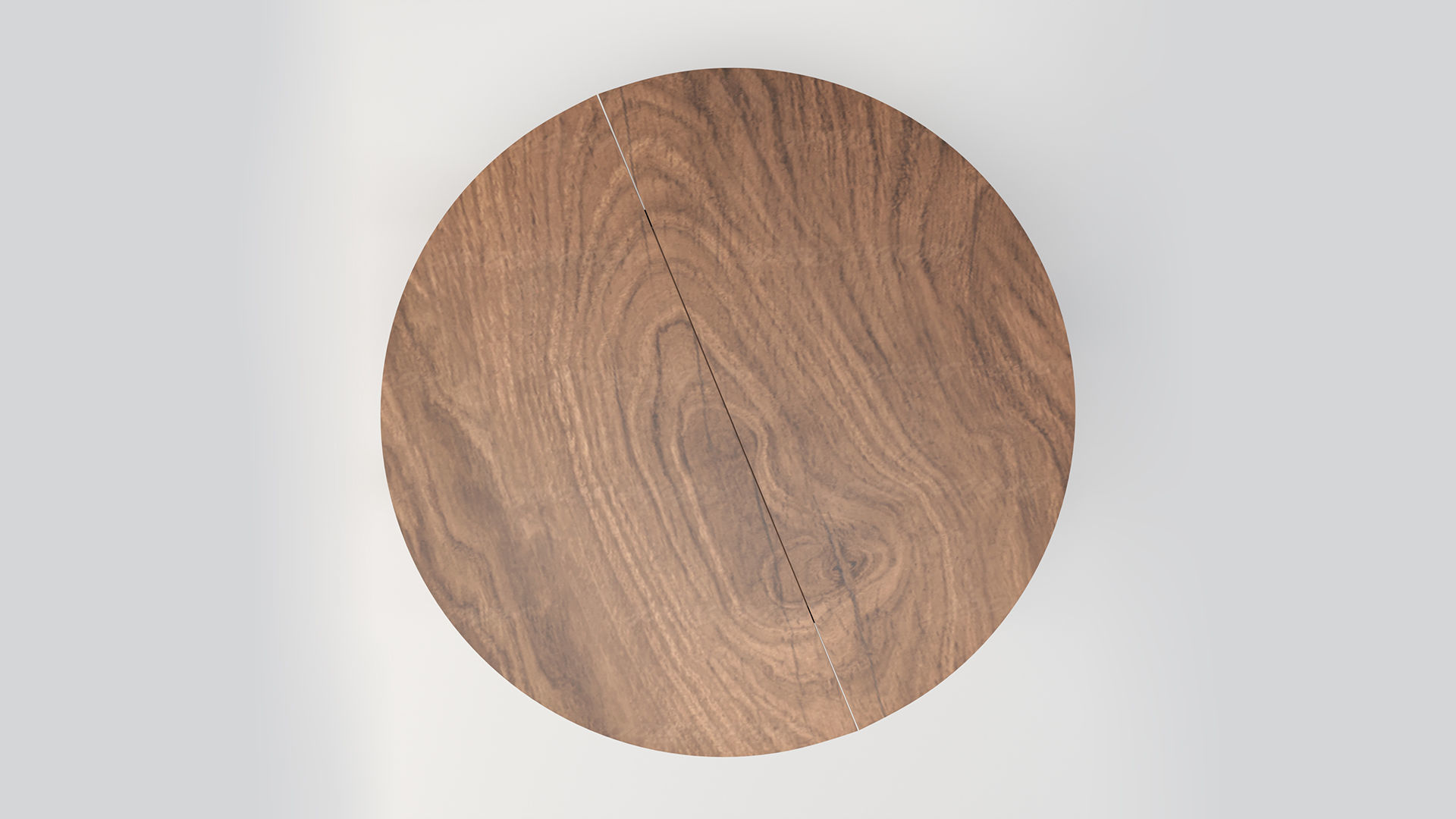 Round Wooden Dining Table Low-poly 3D model_3