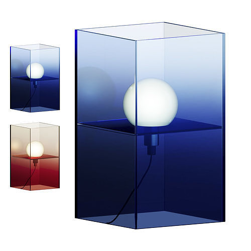 Mermaid and Scarlet Sunset Table lamps By Studio Monsoleil 3D model