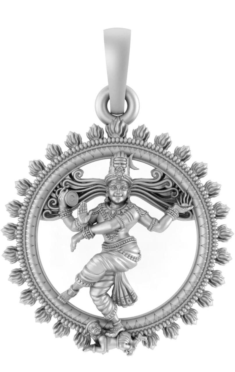 Natraj pendent 10gm  gold pendent 3D print model_1