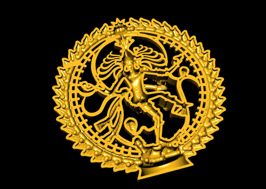 Natraj pendent High Quality   3D print model_3