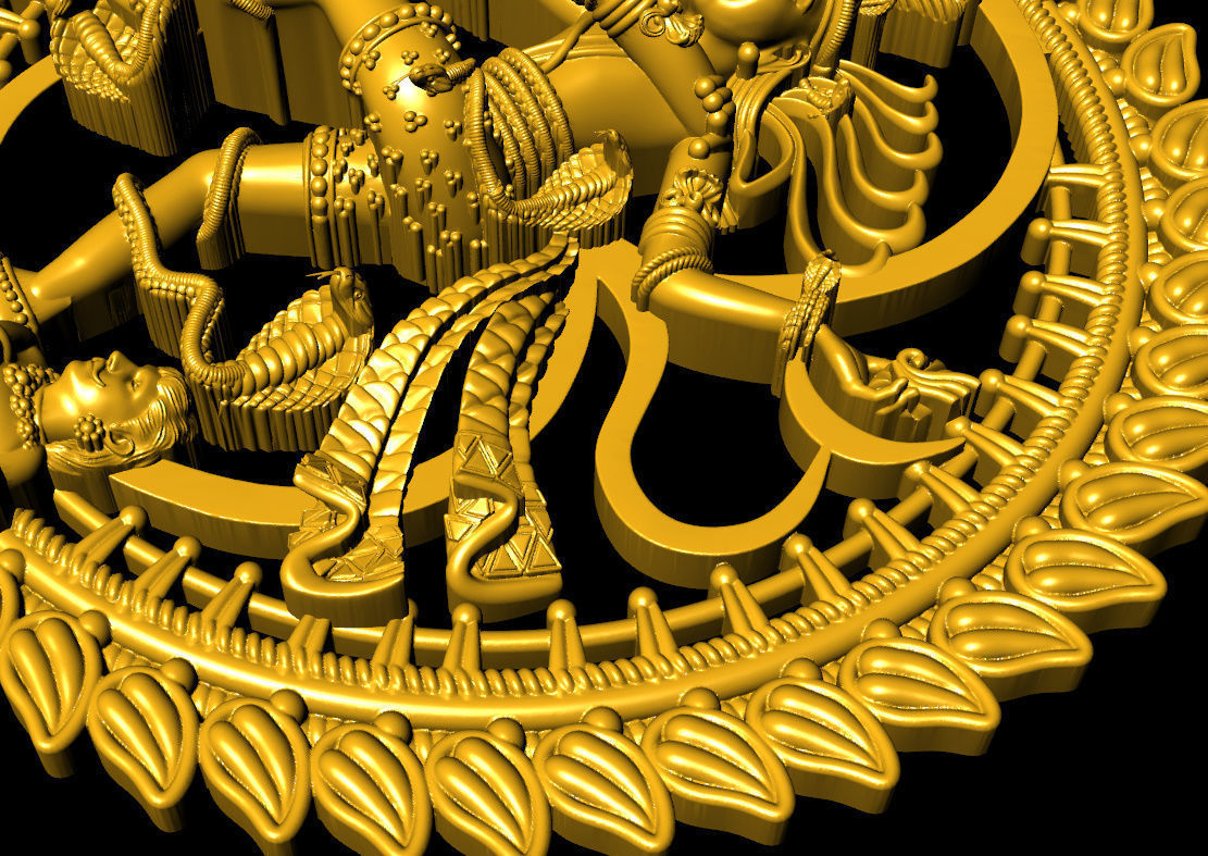 Natraj pendent High Quality   3D print model_7