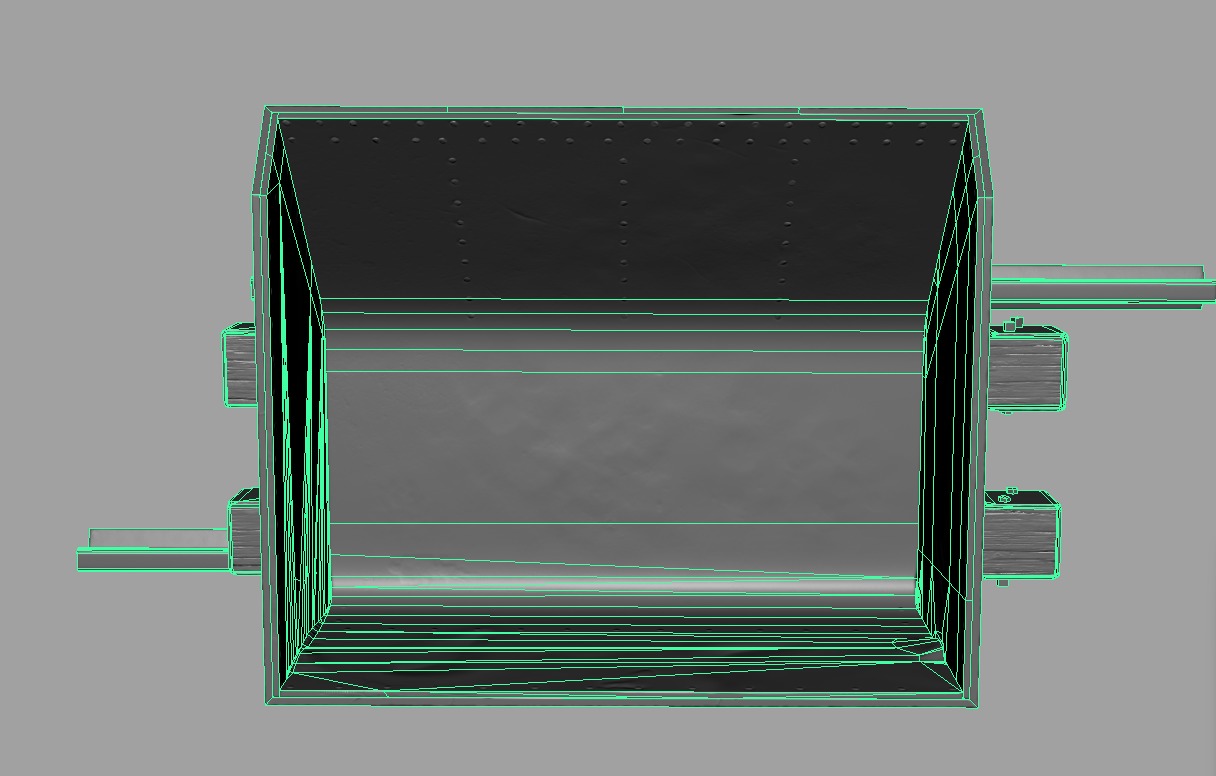 Minecart Low-poly 3D model_22