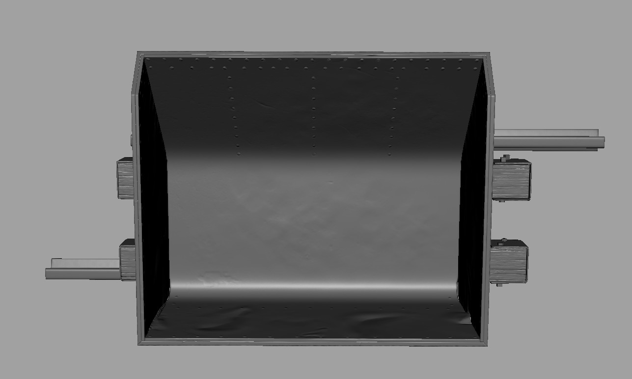 Minecart Low-poly 3D model_20