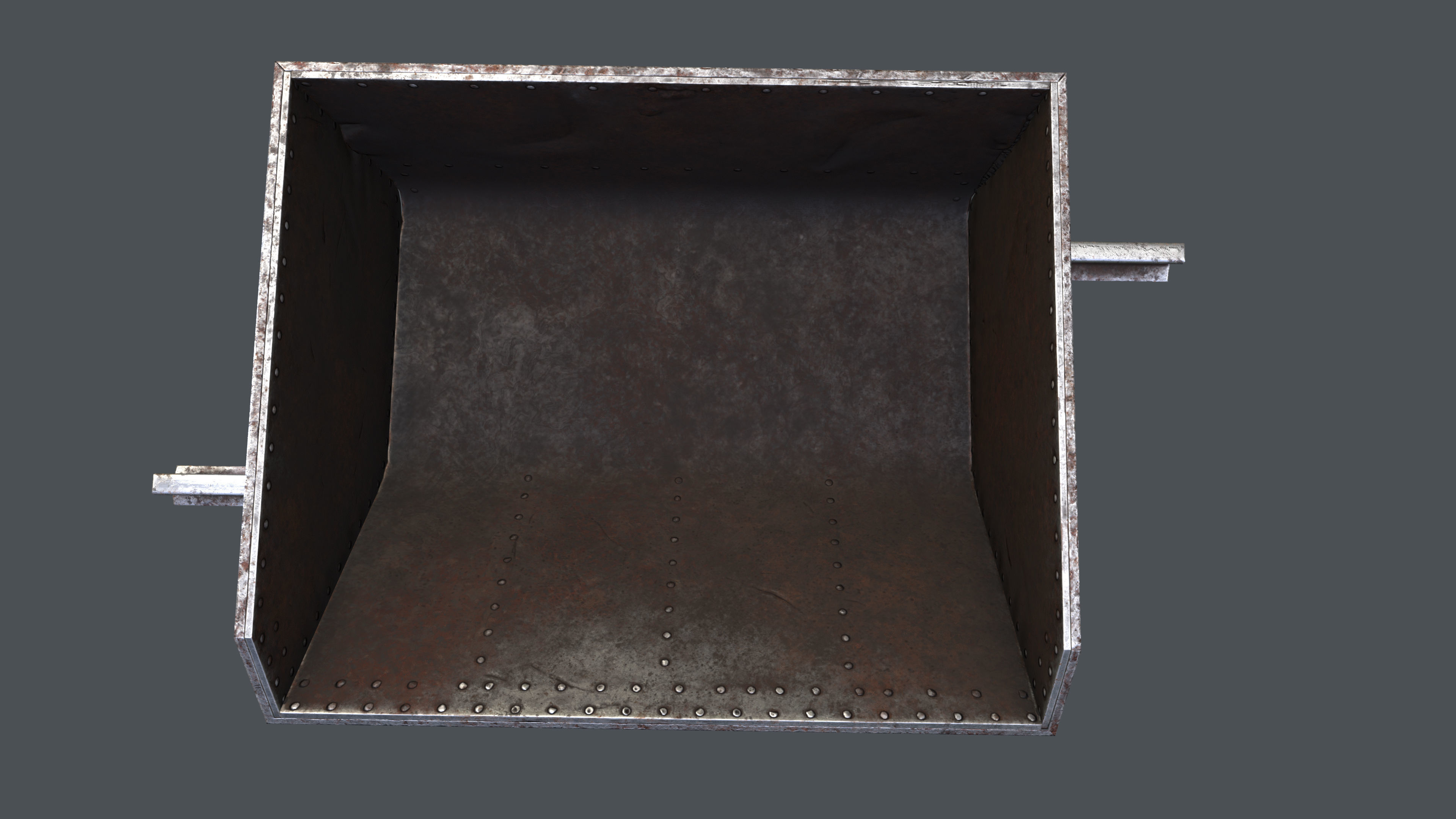 Minecart Low-poly 3D model_12