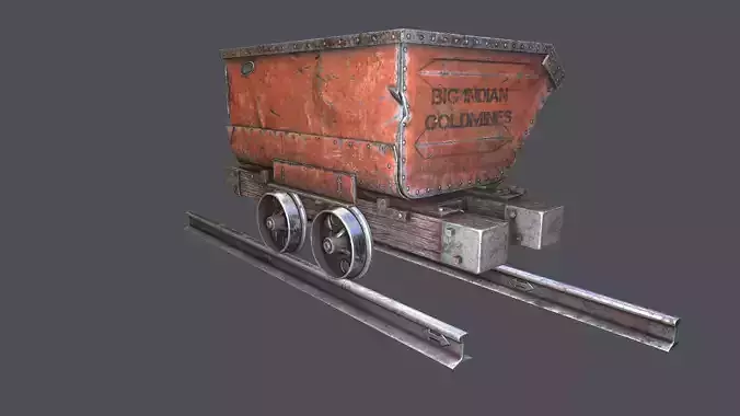 Minecart Low-poly 3D model