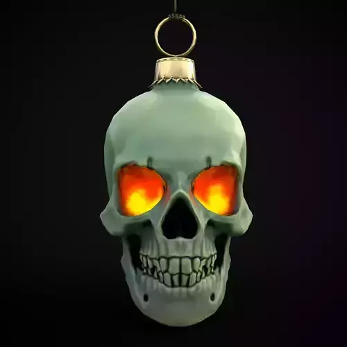 Hanging Stylized Skull  Low-poly 3D model
