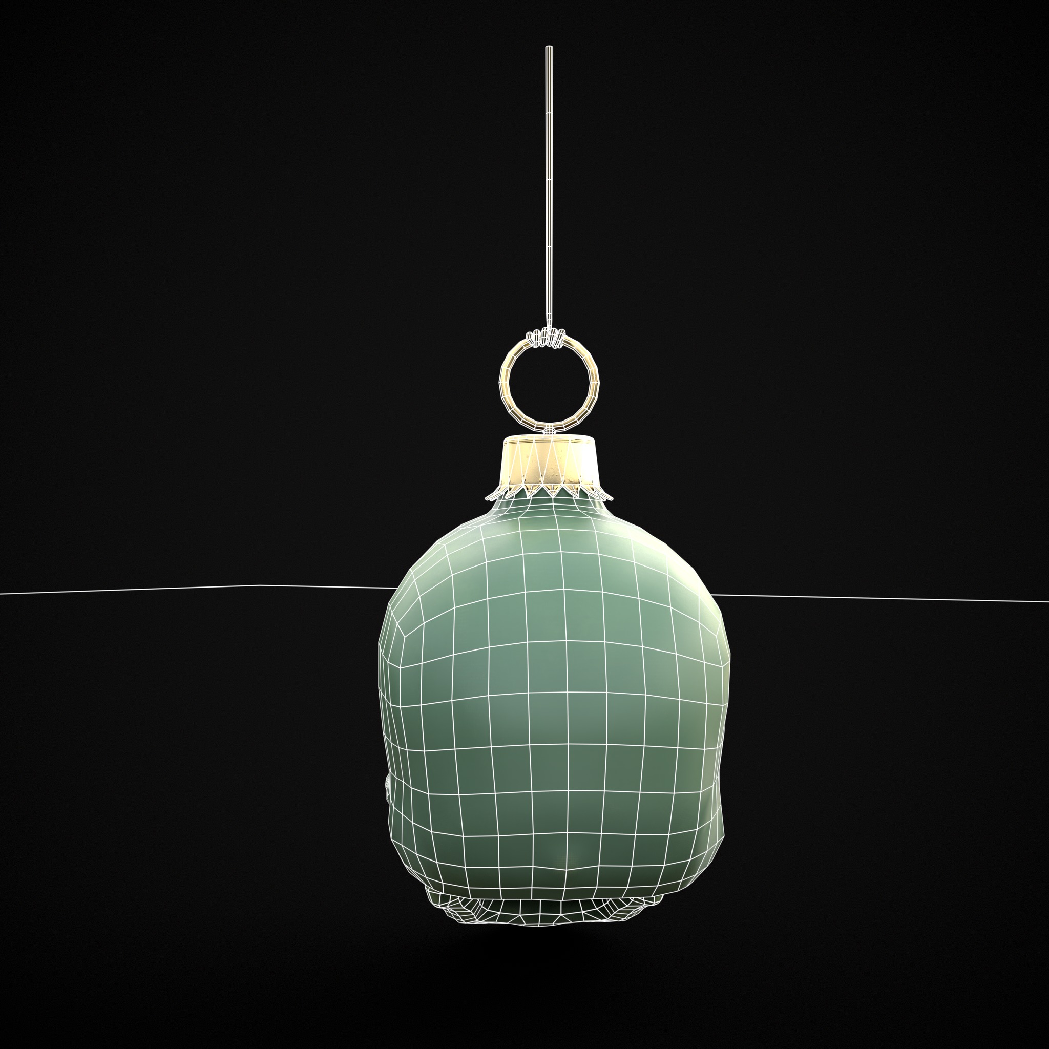 Hanging Stylized Skull  Low-poly 3D model_12