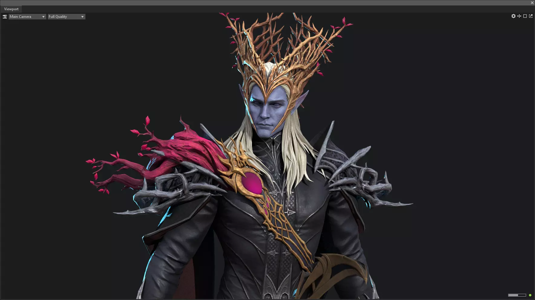 Dark elf 3D model_0