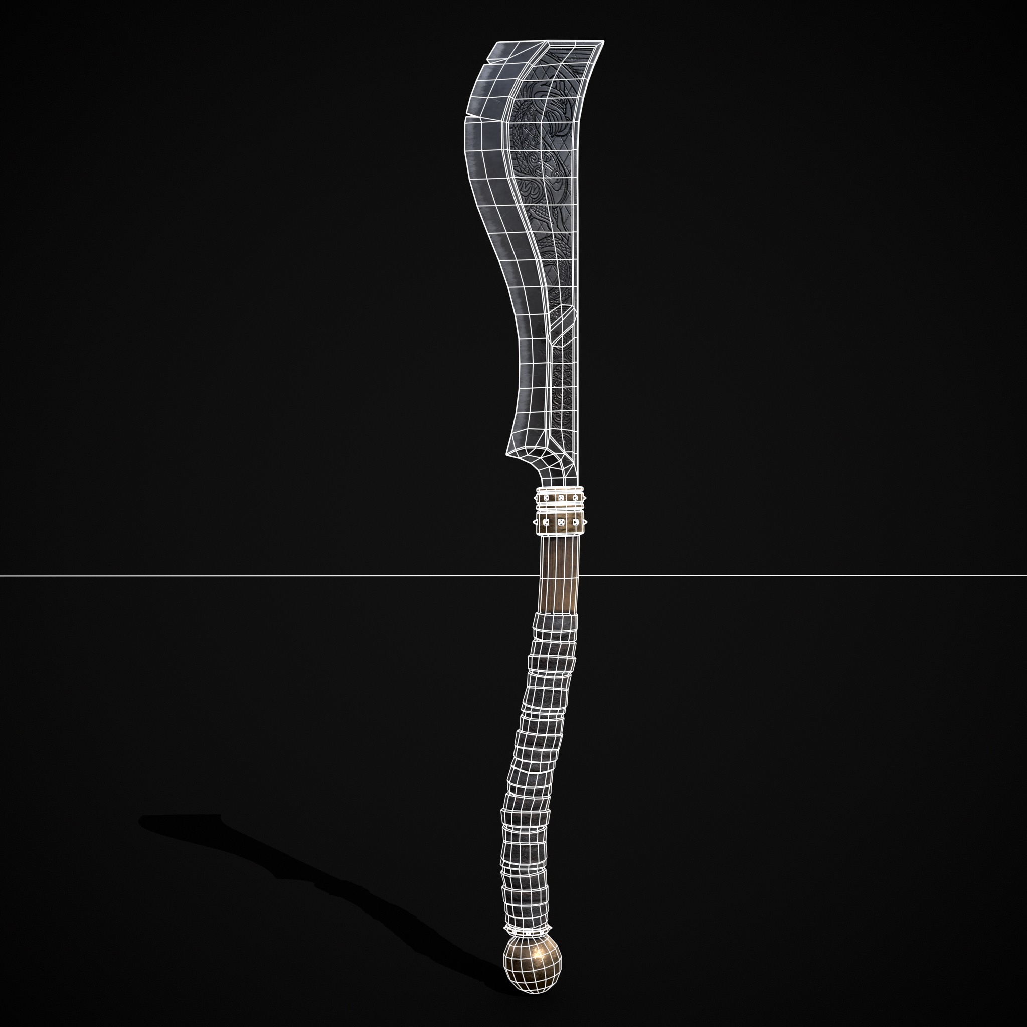 High Quality Viking Weapons Pack Low-poly 3D model_8