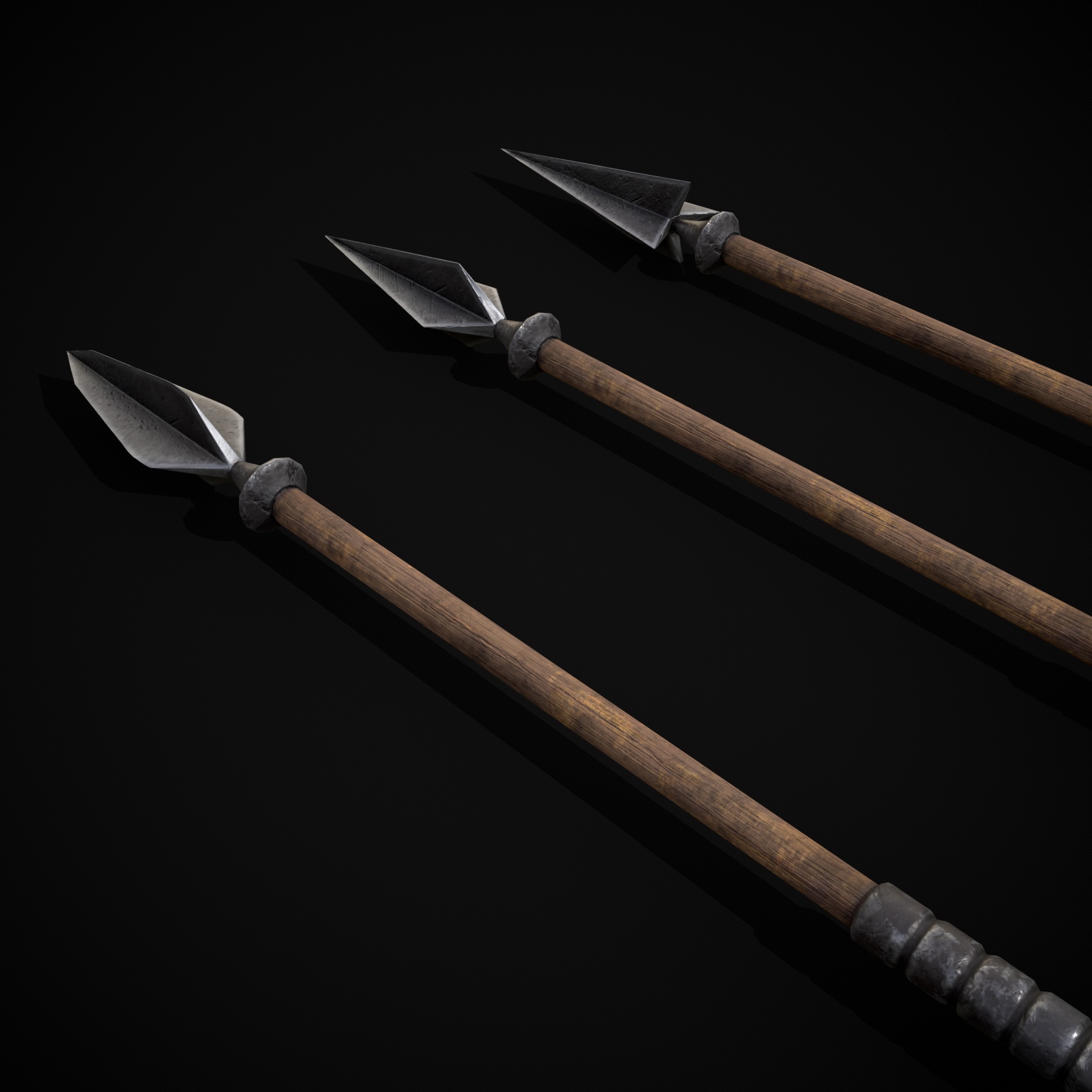 High Quality Viking Weapons Pack Low-poly 3D model_32