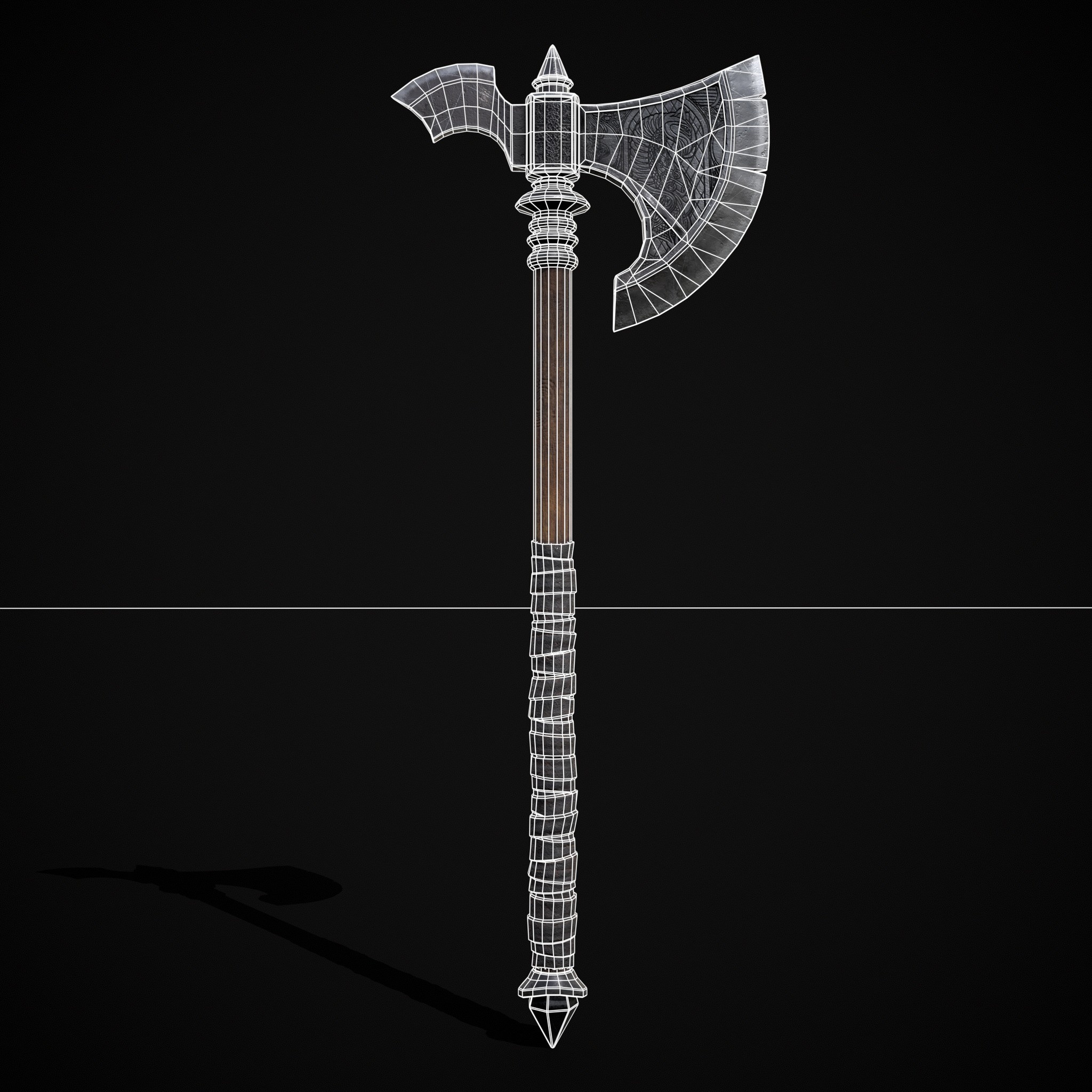 High Quality Viking Weapons Pack Low-poly 3D model_6