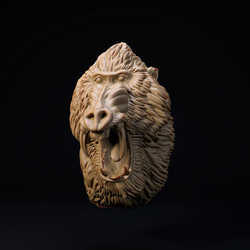 Mandrill mount-head 3D print model