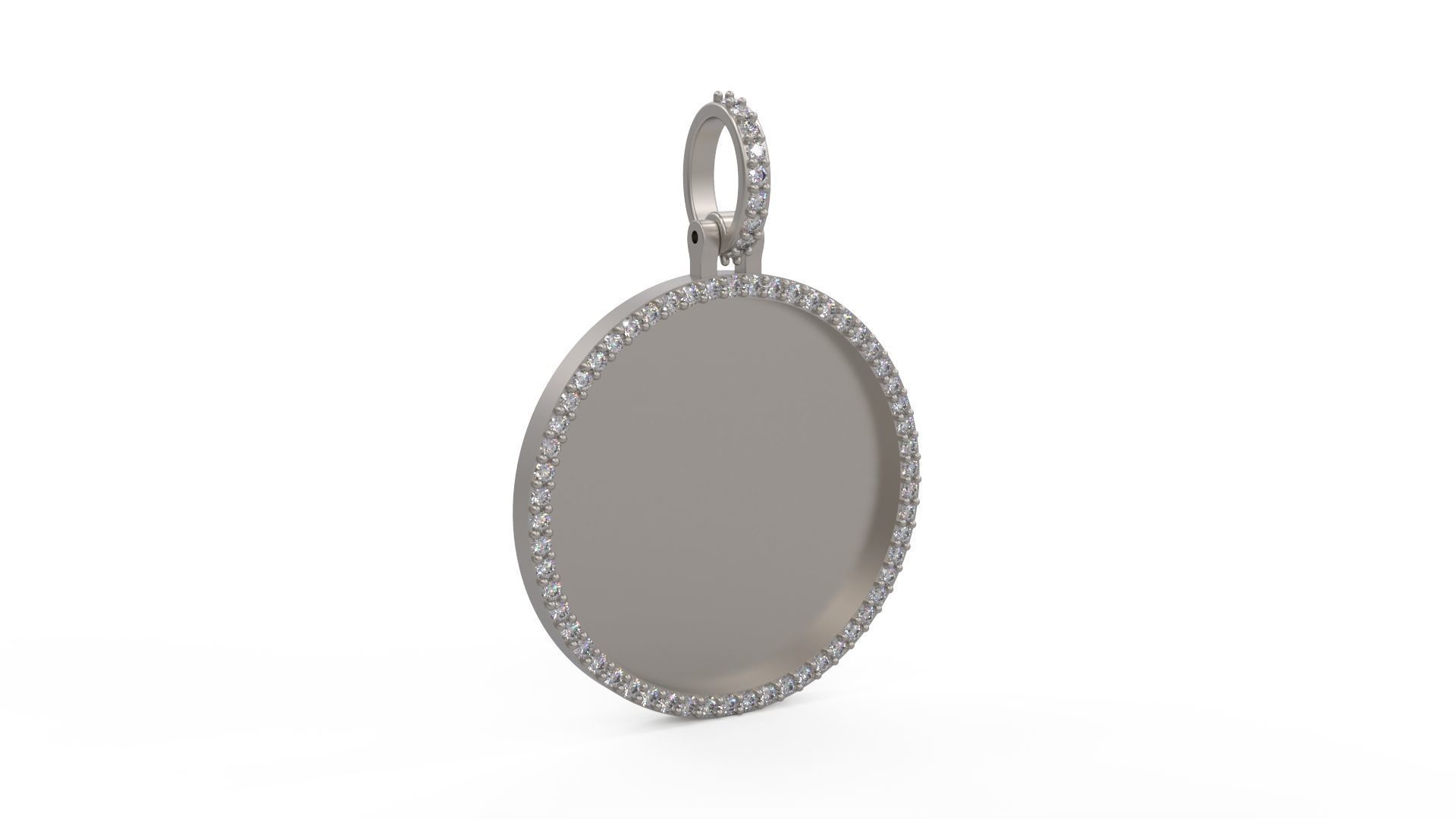 Model 1105  Picture Frame Diamond Pendant  3D print model_2
