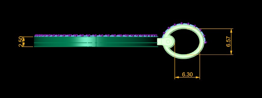 Model 1105  Picture Frame Diamond Pendant  3D print model_6