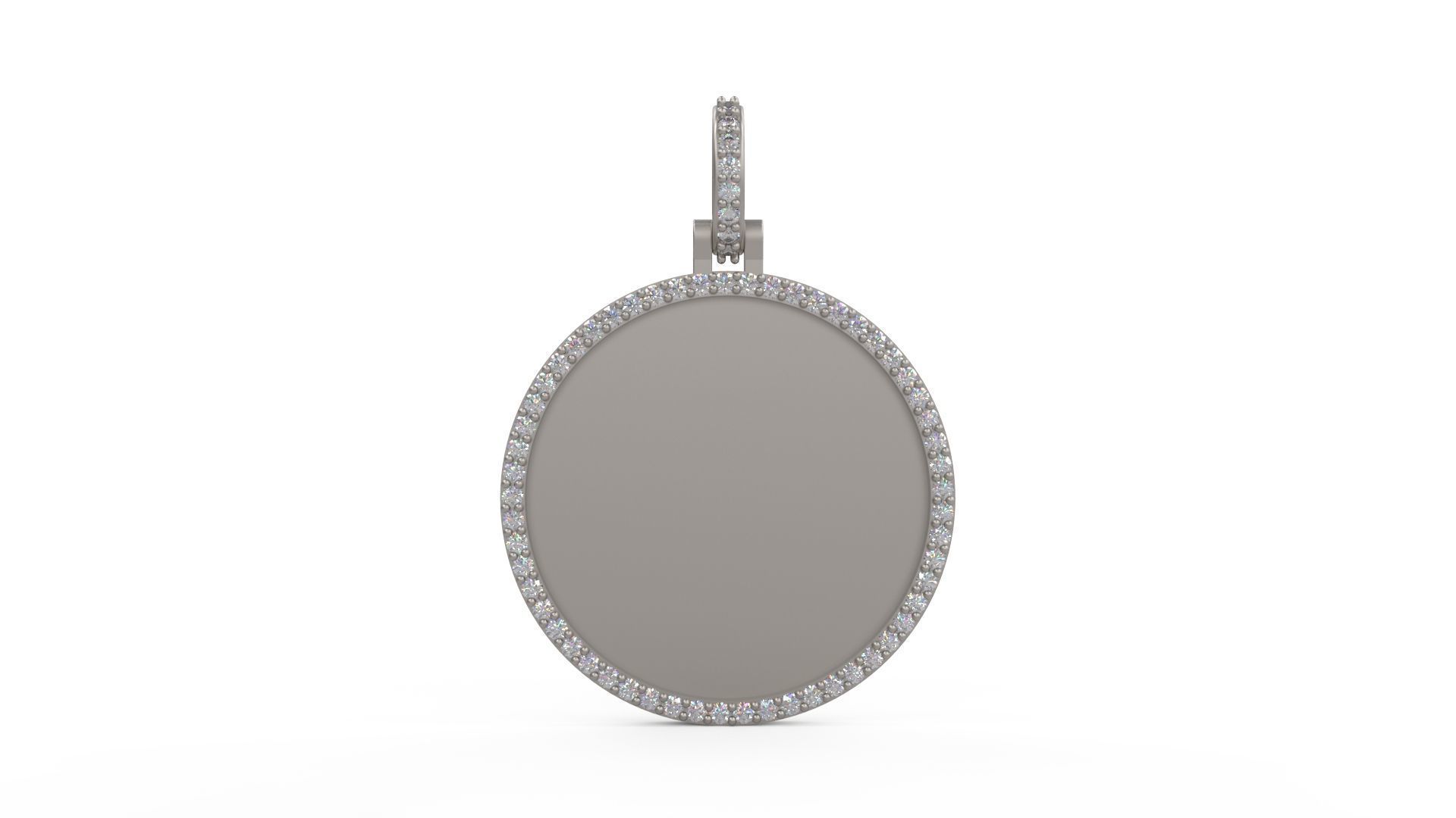 Model 1105  Picture Frame Diamond Pendant  3D print model_4