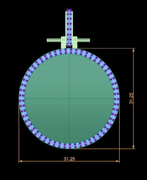 Model 1105  Picture Frame Diamond Pendant  3D print model_5