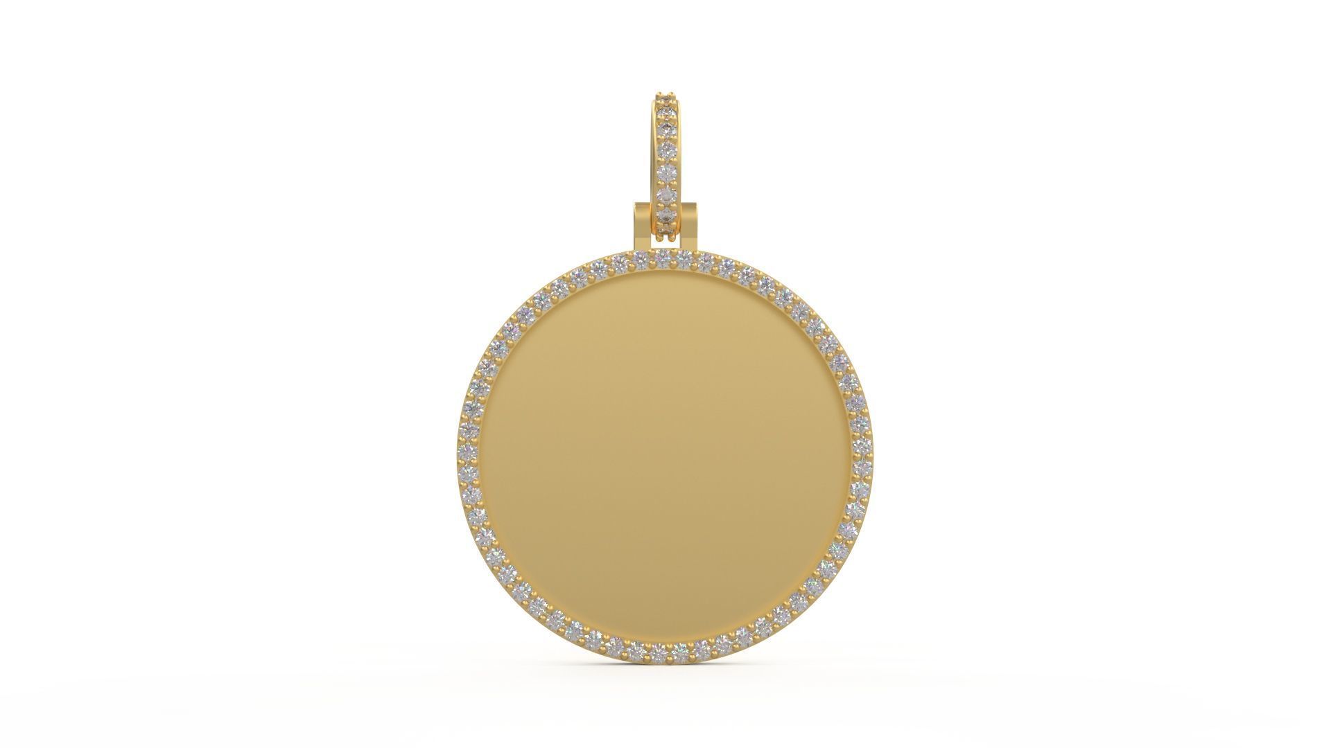 Model 1105  Picture Frame Diamond Pendant  3D print model_3