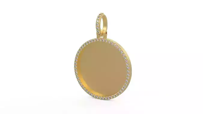 Model 1105  Picture Frame Diamond Pendant 