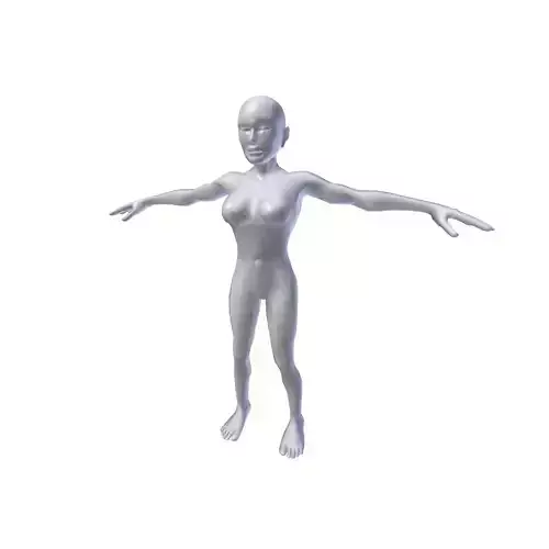 Woman 1 36m basemesh Low-poly 3D model