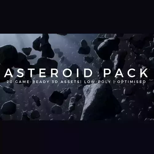 Asteroid Pack - Game Ready Low-poly 3D model