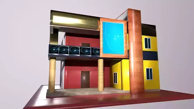 Duplex House 3d Model