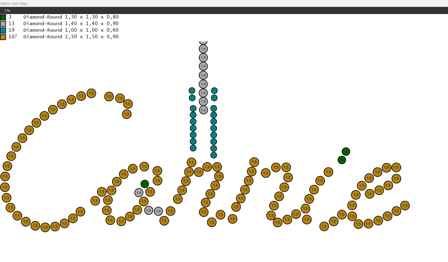 Model 1113 Connie Name Diamond Iced Out Pendant 3D print model_9