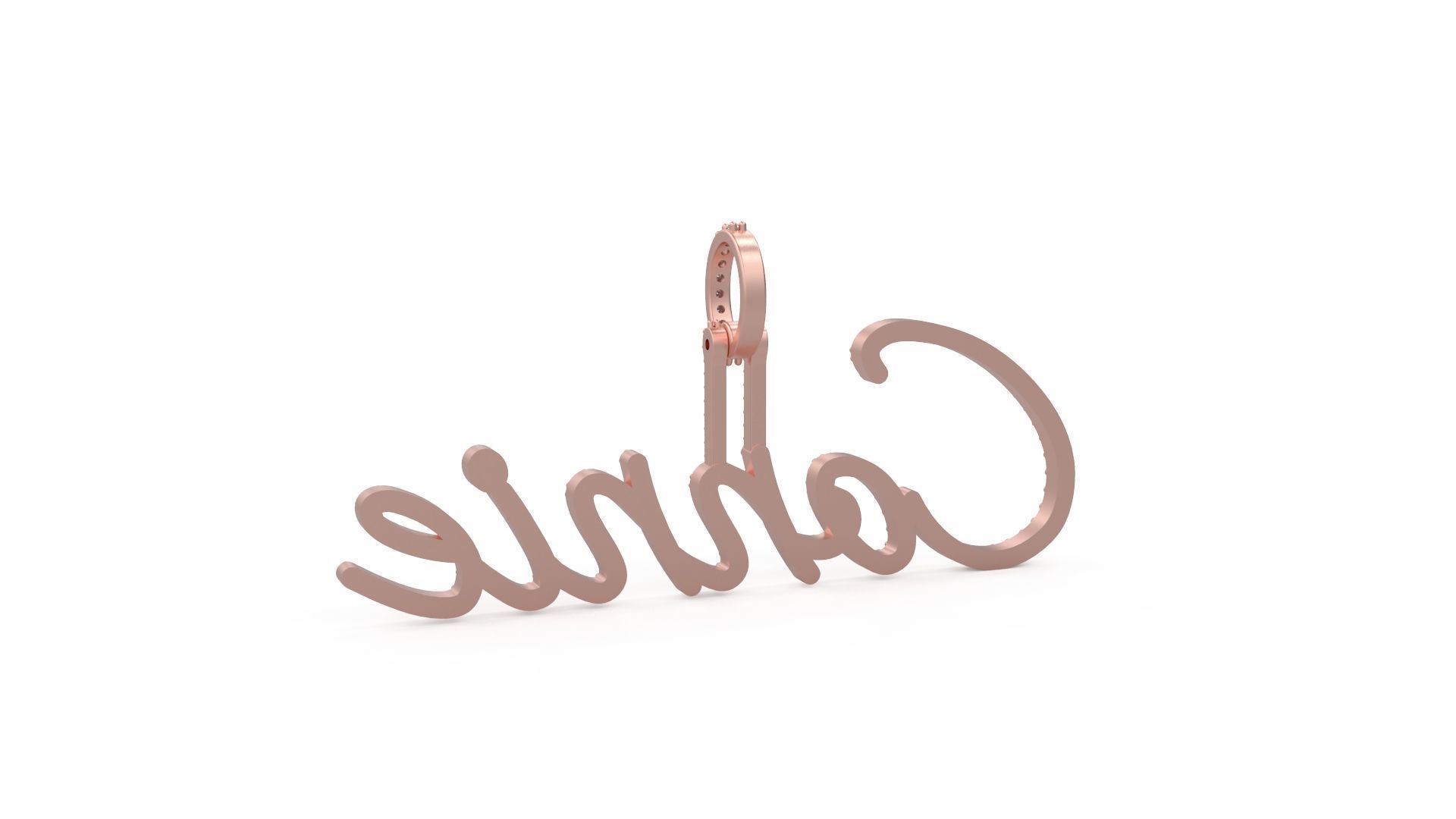 Model 1113 Connie Name Diamond Iced Out Pendant 3D print model_5