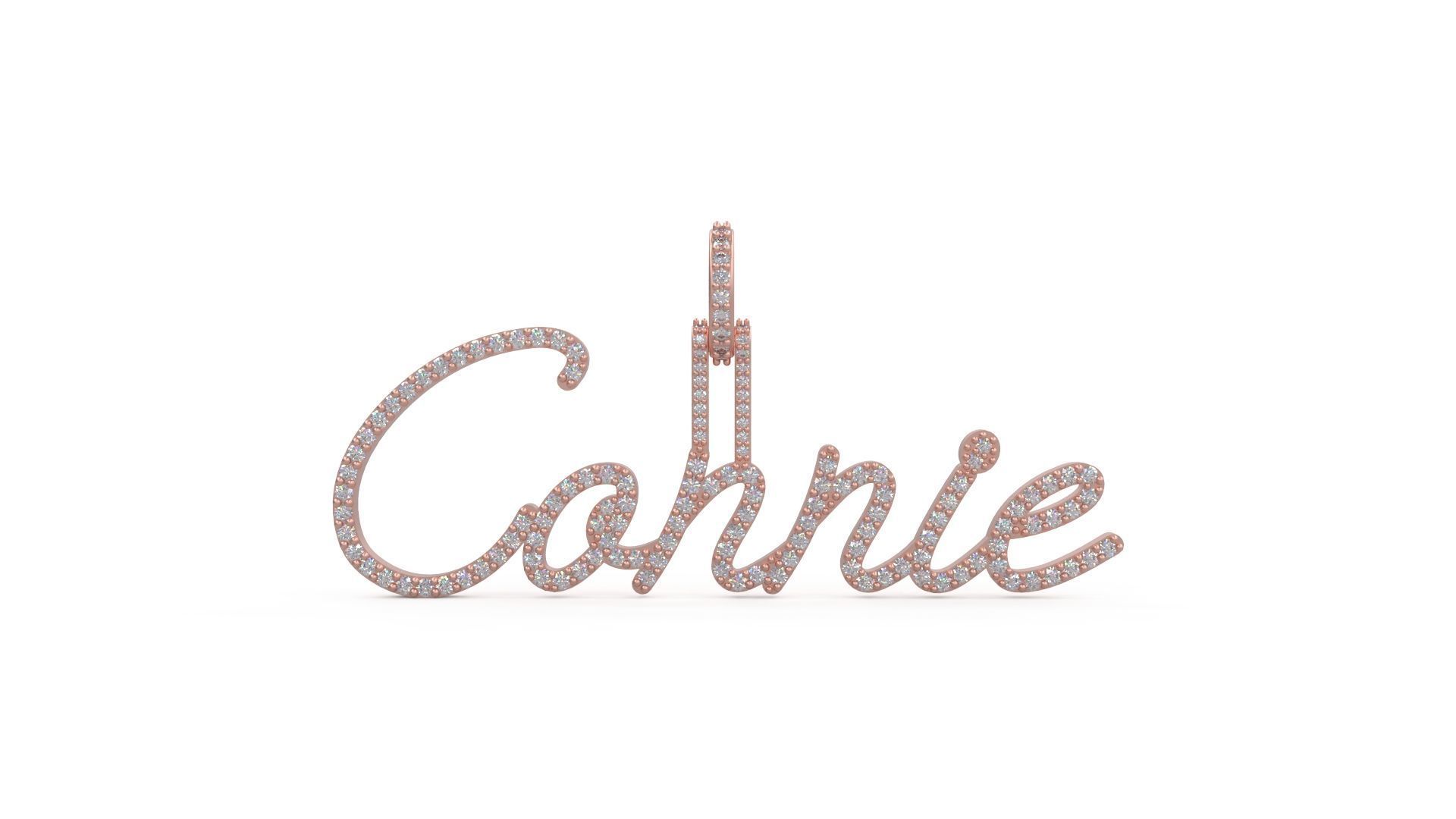 Model 1113 Connie Name Diamond Iced Out Pendant 3D print model_3