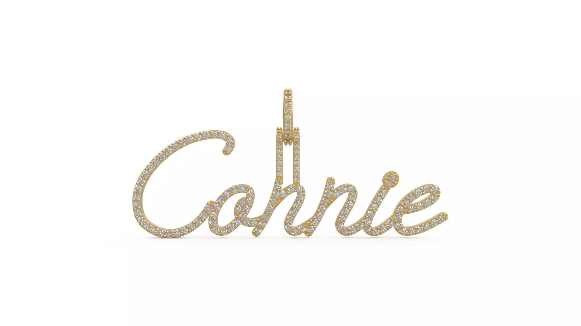 Model 1113 Connie Name Diamond Iced Out Pendant 3D print model_0