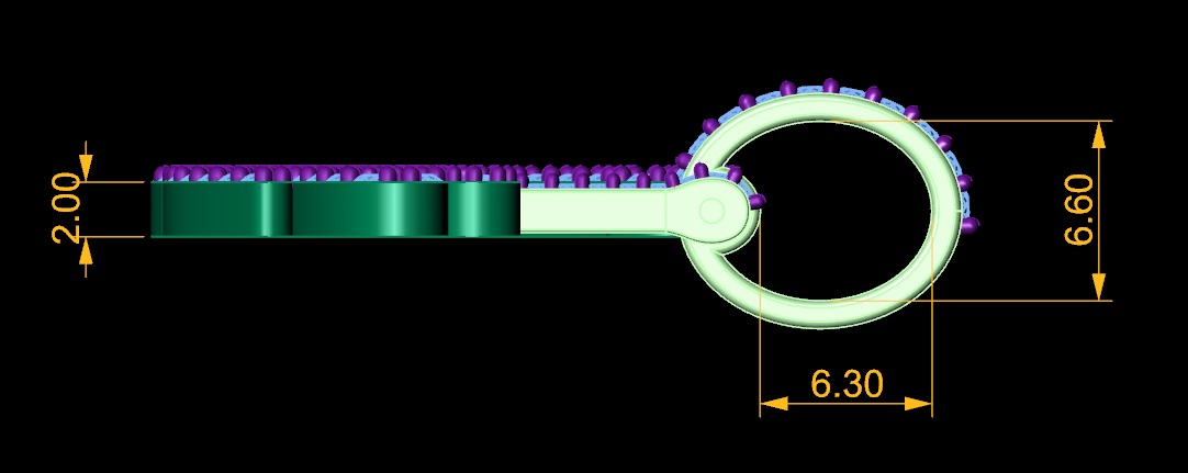 Model 1113 Connie Name Diamond Iced Out Pendant 3D print model_7