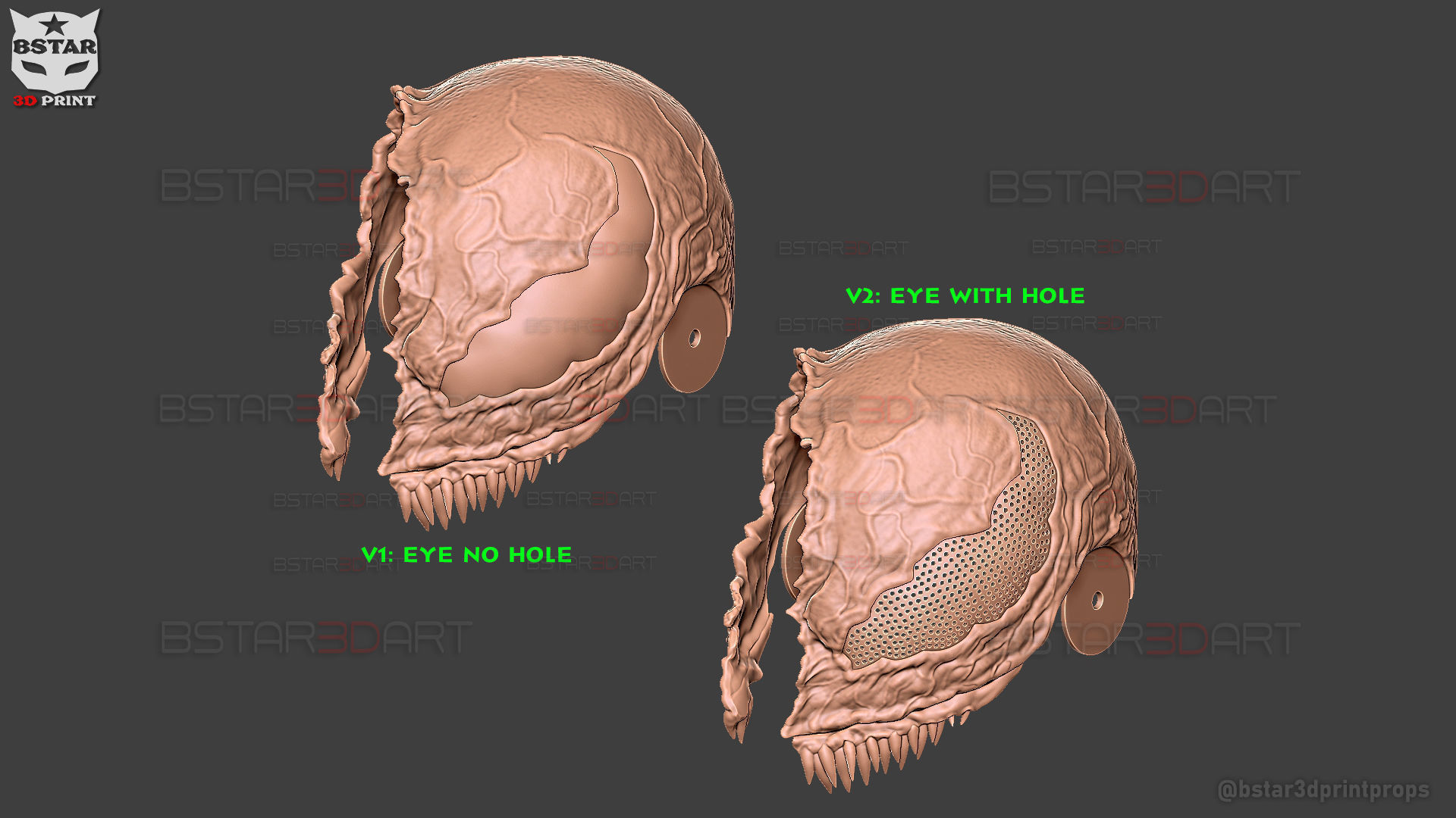 Venom Damaged Helmet Moveable - Marvel Movie 2024 3D print model_35