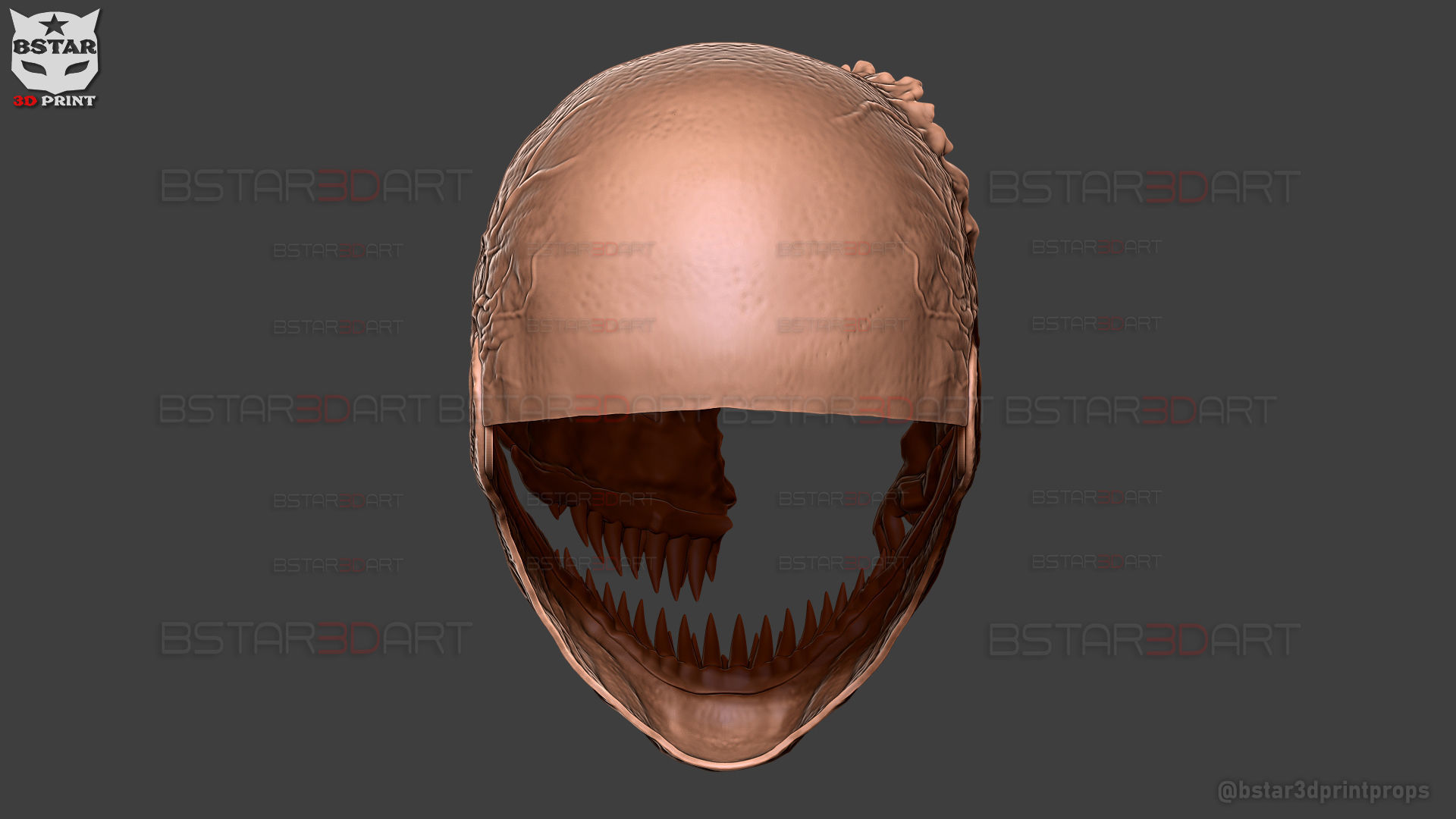 Venom Damaged Helmet Moveable - Marvel Movie 2024 3D print model_27