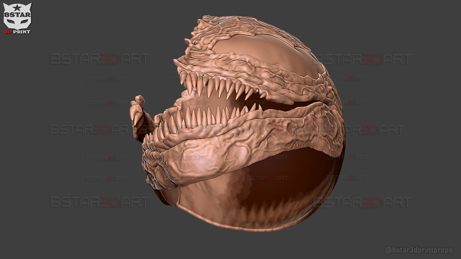 Venom Damaged Helmet Moveable - Marvel Movie 2024 3D print model_32
