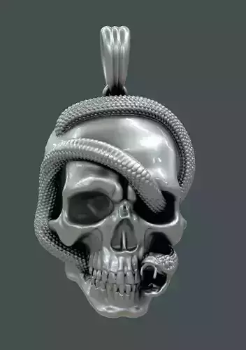 Skull Snake Pendant