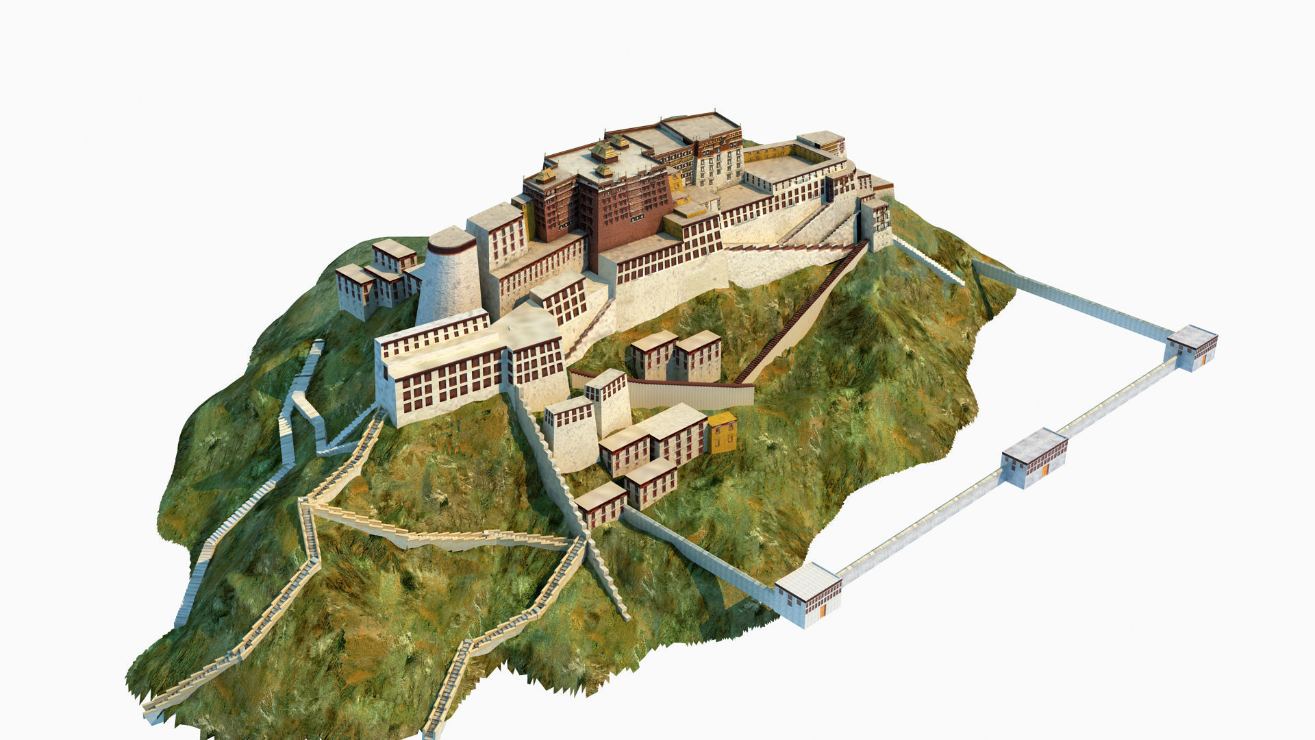 Potala Palace 3D model_4
