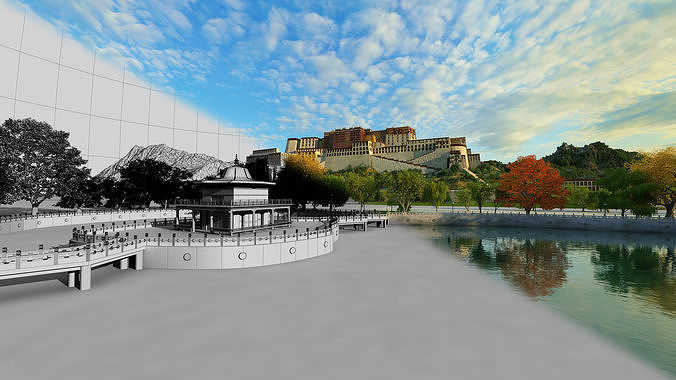 Potala Palace 3D model 4