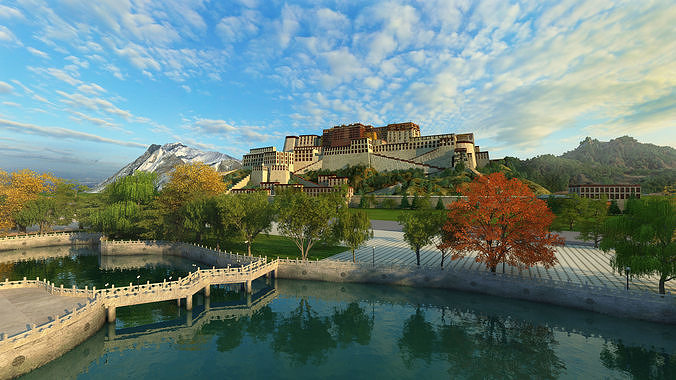 Potala Palace 3D model 3