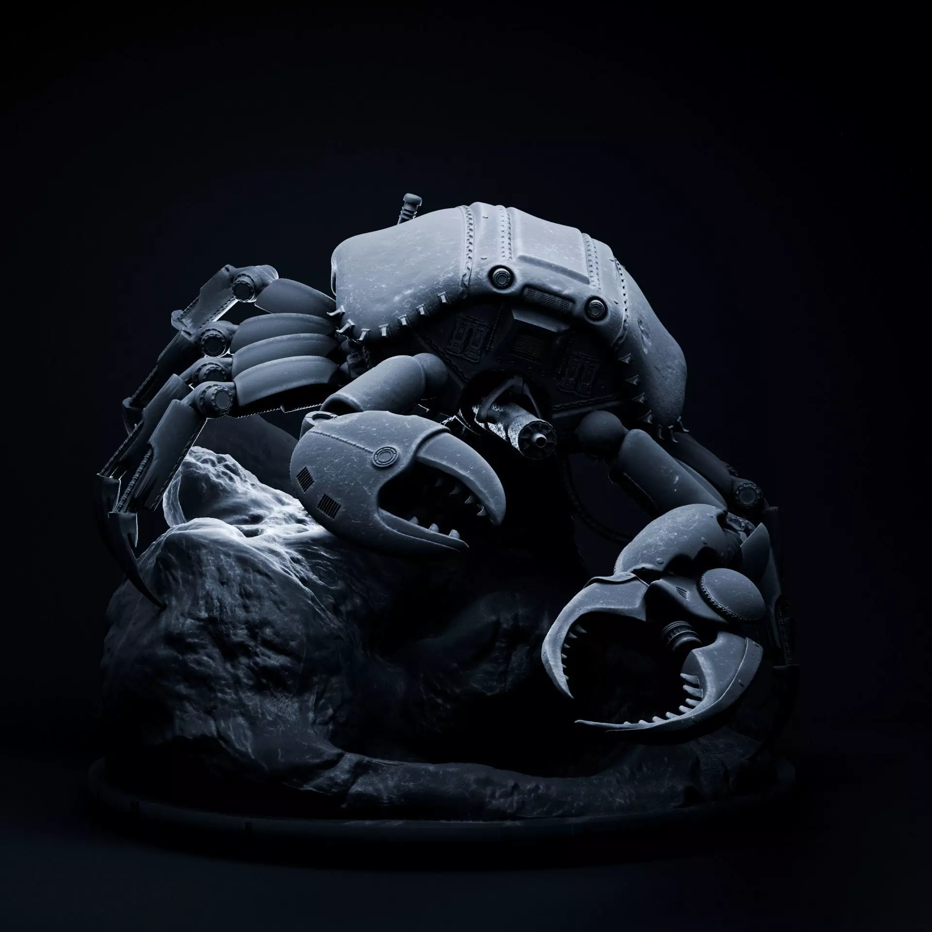 Crab mecha robot 32mm scale pre-supported 3D print model_0