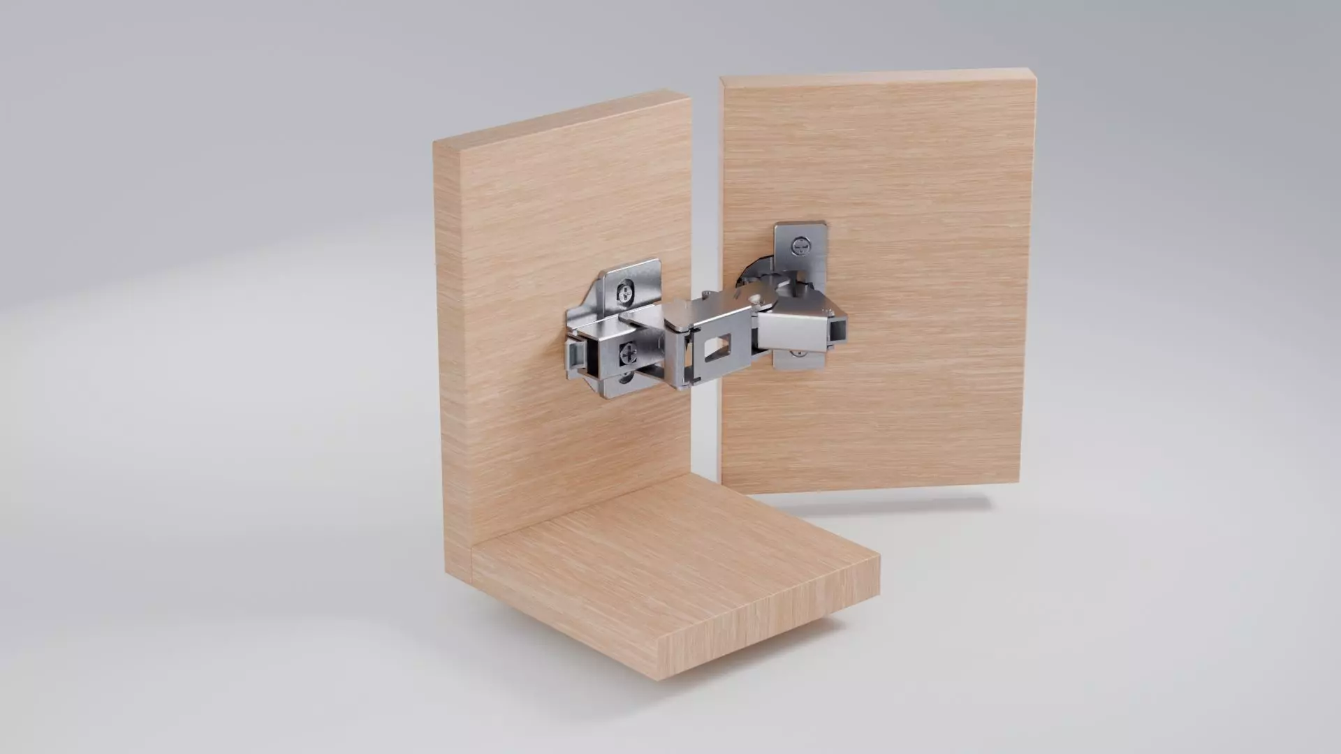 Cabinet Hydraulic Hinge 165 animated Low-poly 3D model