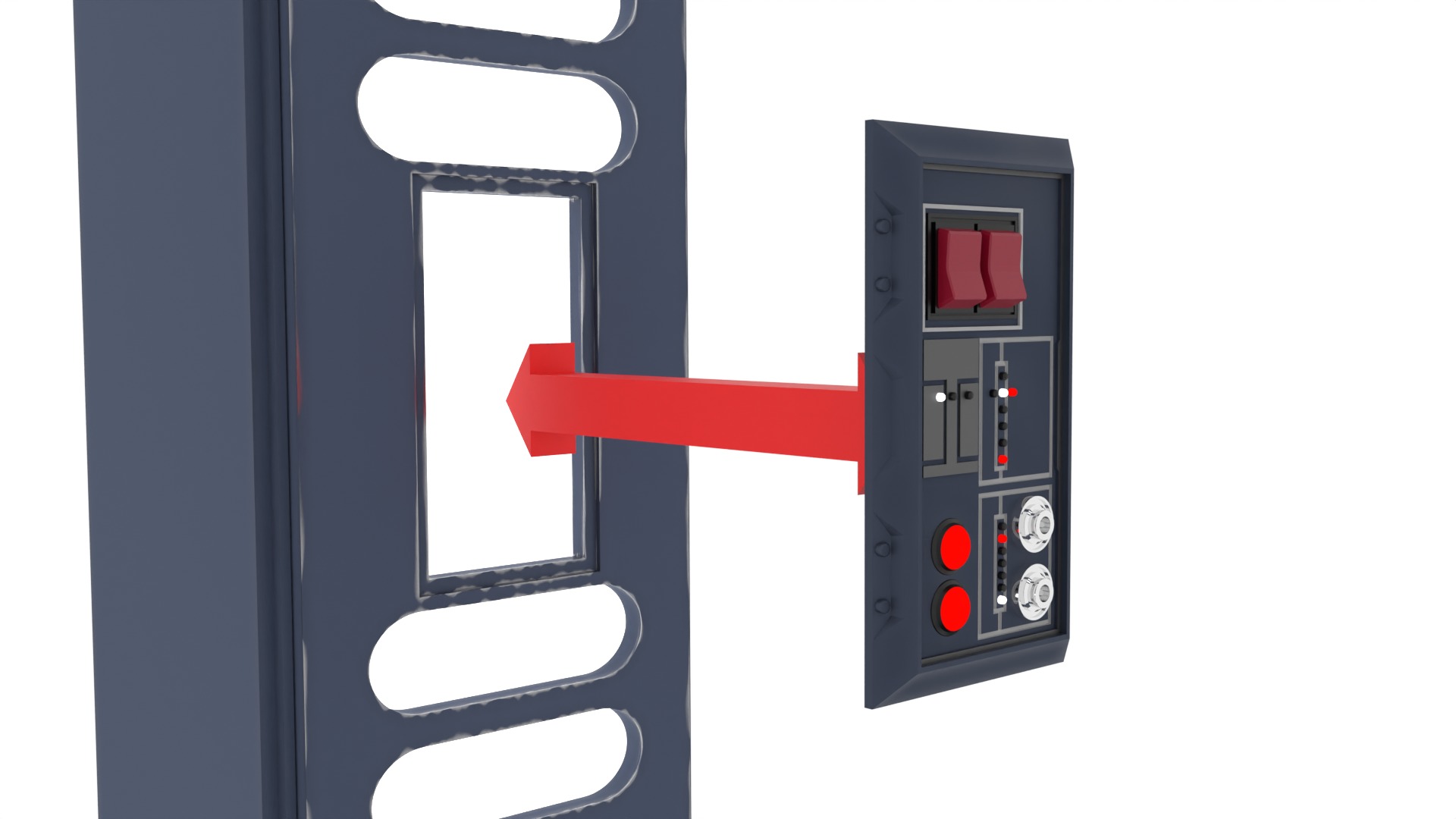 Scarif Hallway Door 1-6 scale Hottoys 3D print model_8