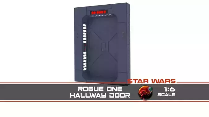 Scarif Hallway Door 1-6 scale Hottoys 3D print model
