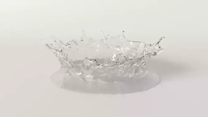 Water Splash Crown Shape 3D Model