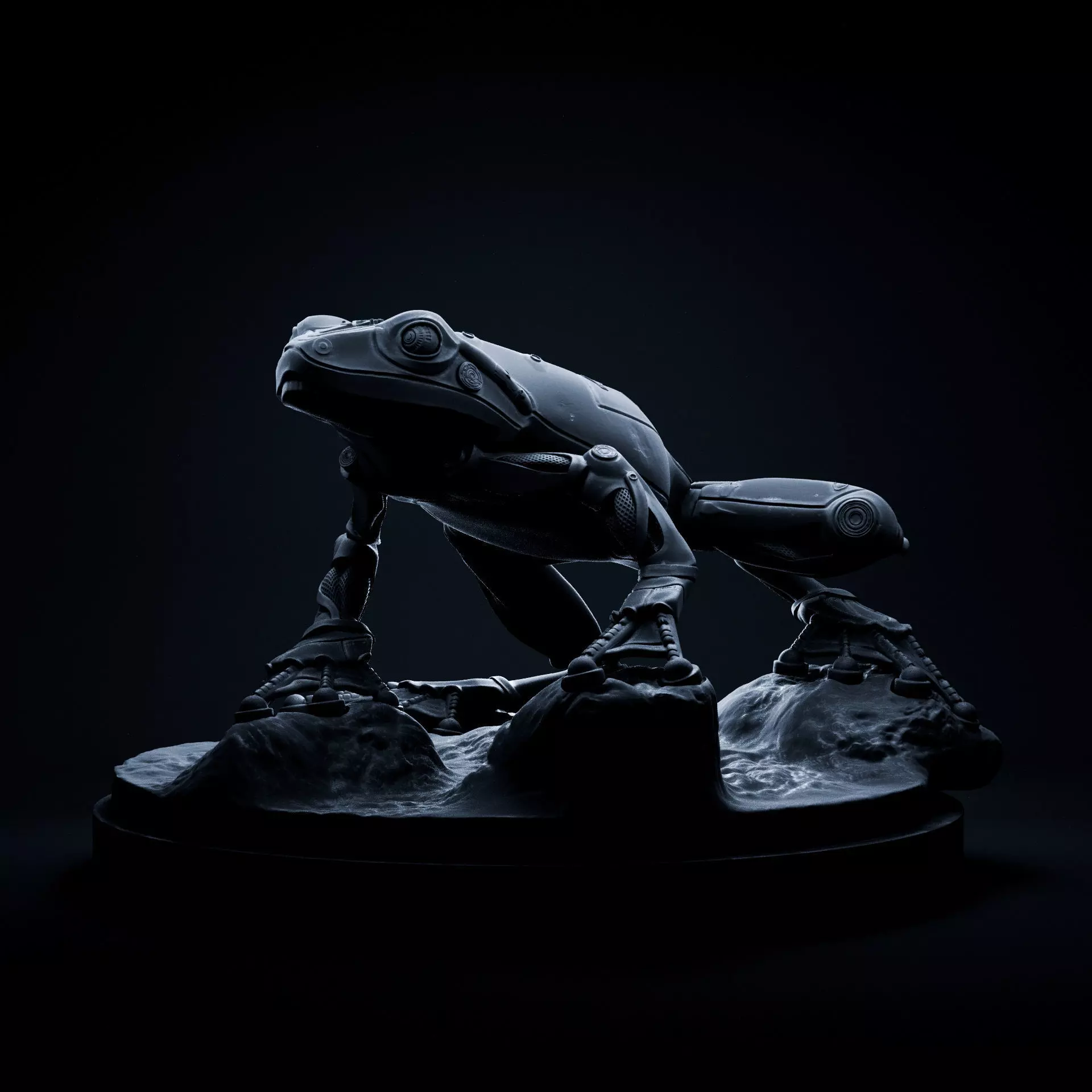 Frog mecha robot 32mm scale pre-supported 3D print model_0