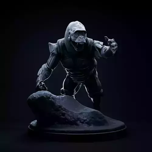 Gorilla mecha robot 32mm scale pre-supported animal 3D print model