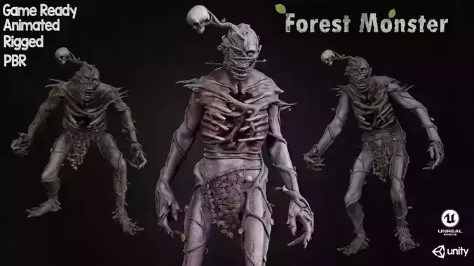 ForestMonster2 Low-poly 3D model ForestMonster2 Low-poly 3D model
