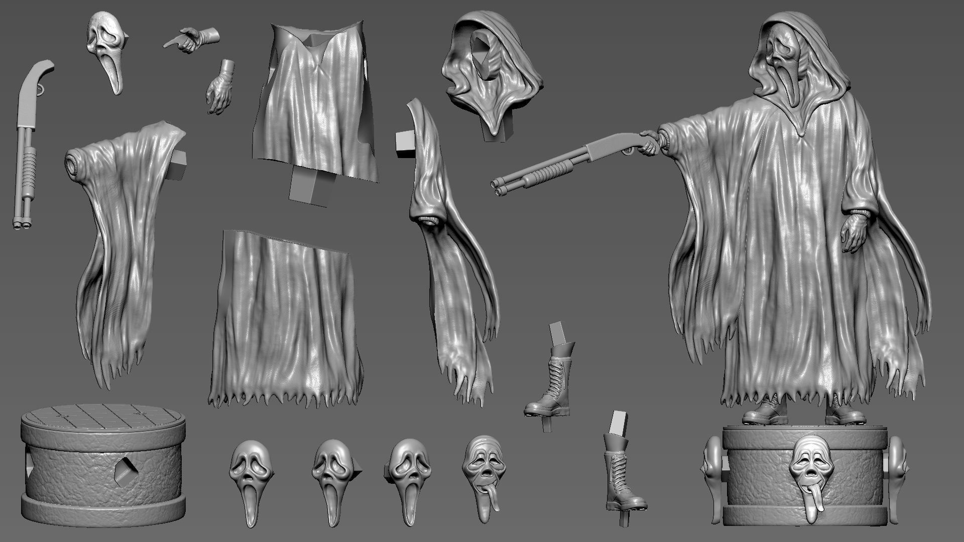 Ghostface - Collectible deluxe 3D print model_36